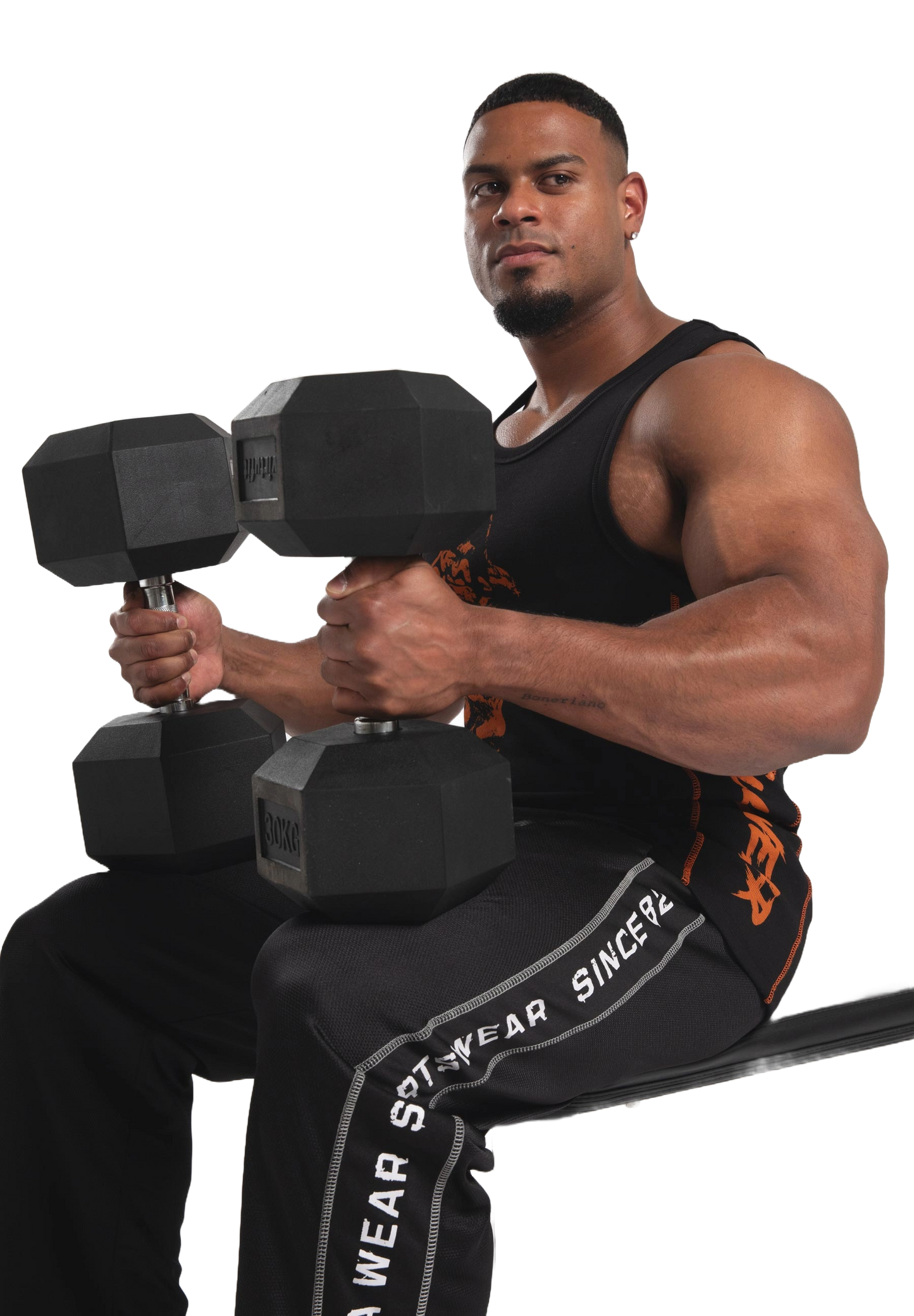 Gorilla Wear Monterey Tank Top, black/orange