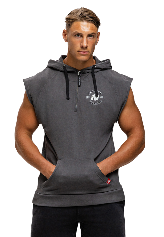 Gorilla Wear Huntley Sleeveless Hoodie, dark grey