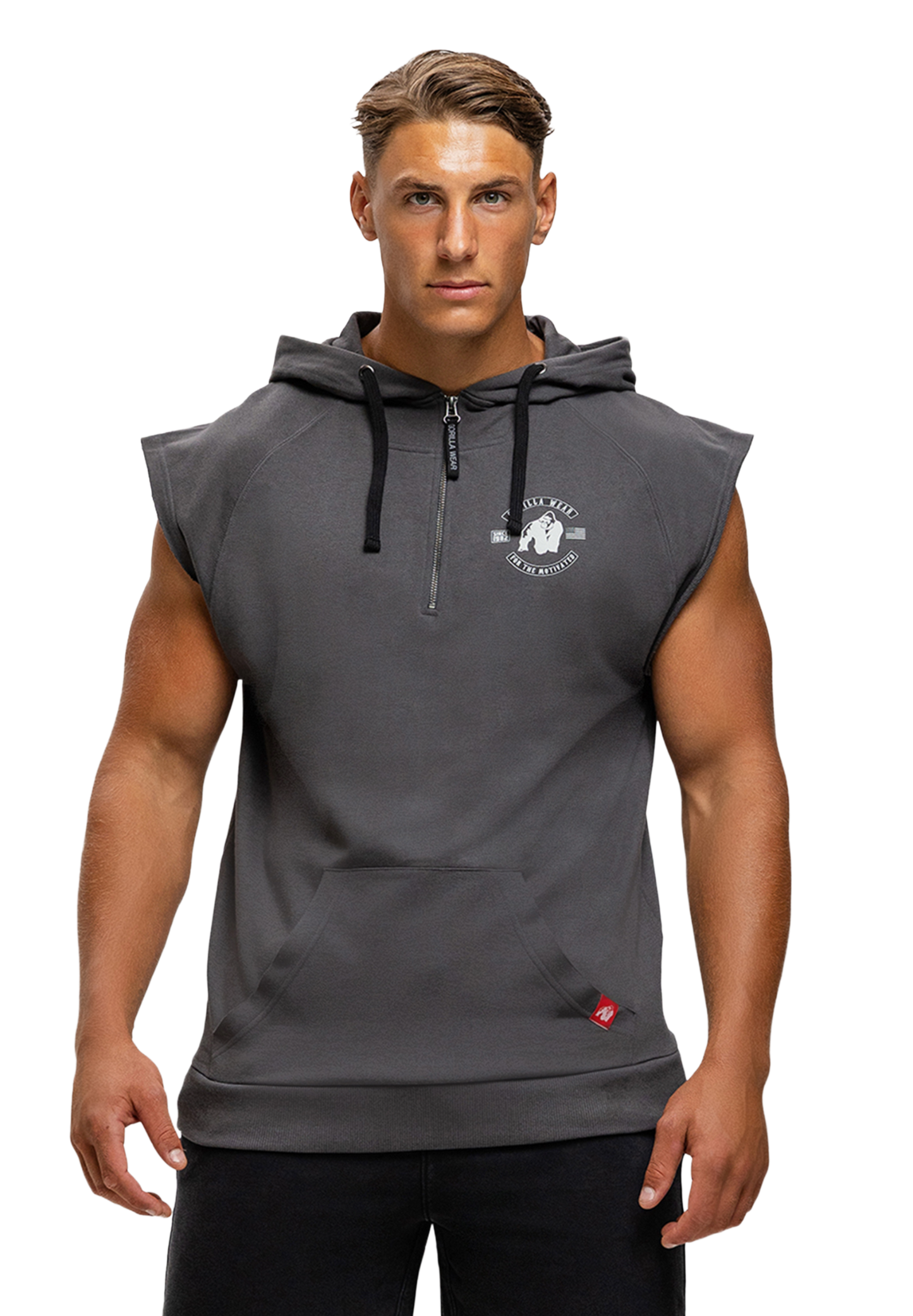 Gorilla Wear Huntley Sleeveless Hoodie, dark grey
