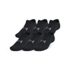 Under Armour UA Essential No Show 6pk Black