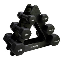 Tunturi Neopreen Dumbellset 3prs+stand