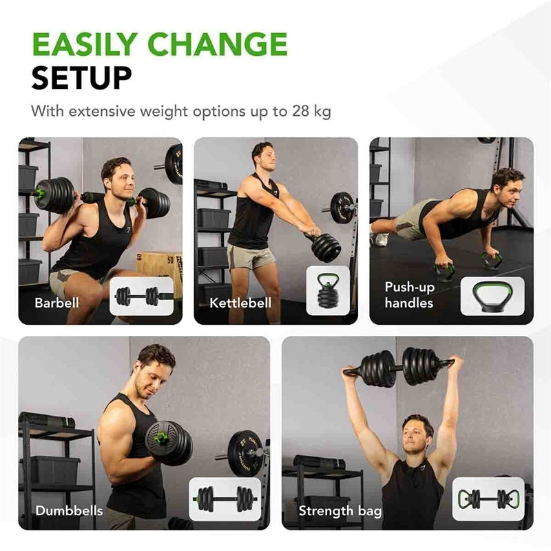 Tunturi Barbell/Dumbbell Set, 28kg Vin