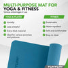Tunturi Yoga Mat 8MM (Petrol Blue) Blue