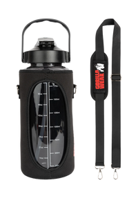Gorilla Wear Water Bottle With Sleeve 2 L, black