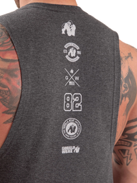 Gorilla Wear Lopez Drop Armhole Tank Top, dark grey melange