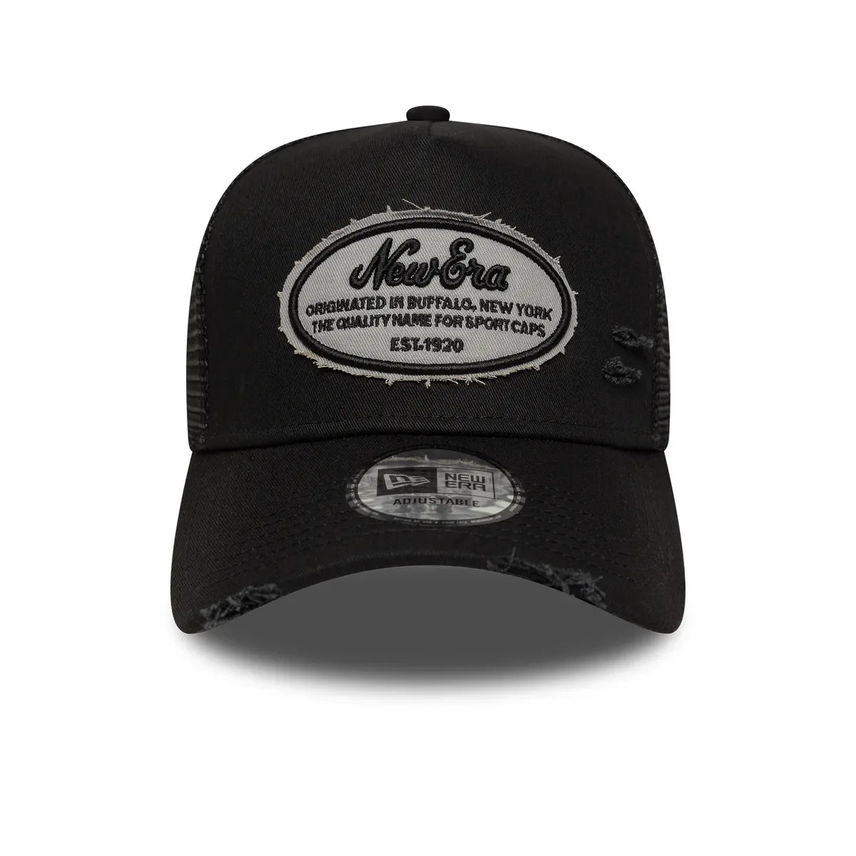 New Era OVAL DISTRESS PATCH TRUCKER N