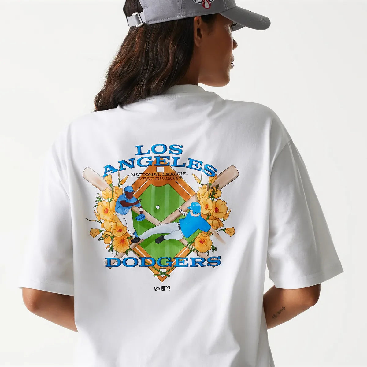 New Era MLB BASEBALL GRPHC OS TEE LOS Whi