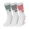 New Era NE STRIPE CREW SOCK 3PK NEWER Whi