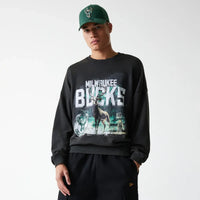 New Era NBA WASHED GRPHC OS CREW MILB Whg