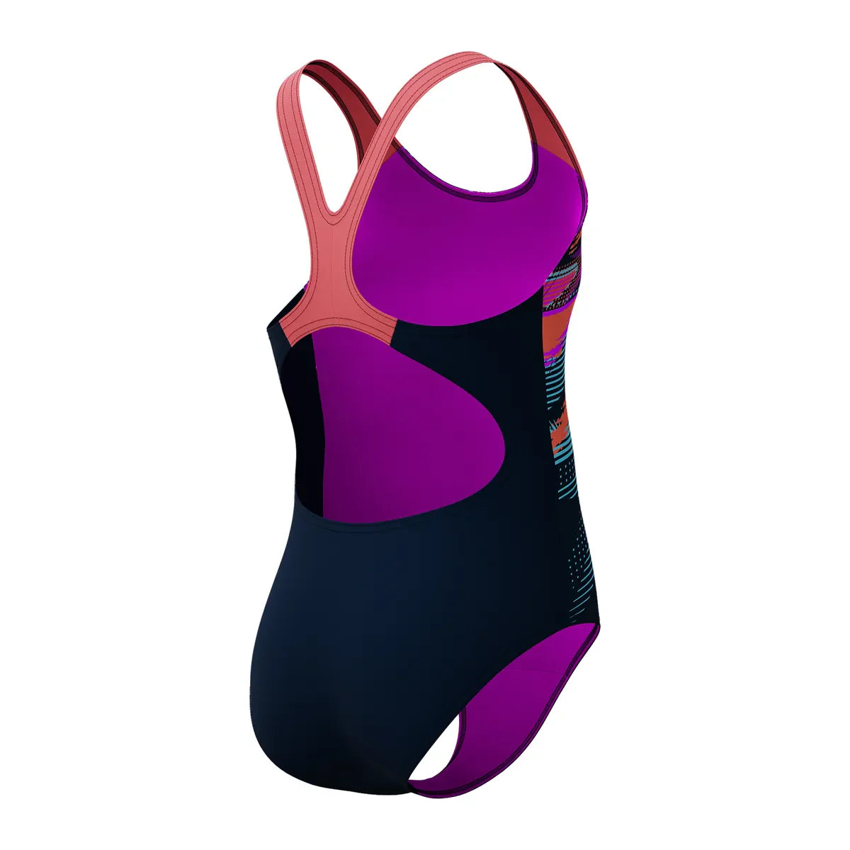 Speedo Girls Digi Placement Splashback Blue