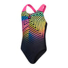 Speedo Girls Digital Placement Splashback Black/Pink