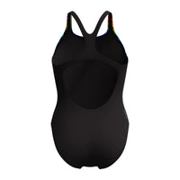 Speedo Womens Digital Printed Medalist Black