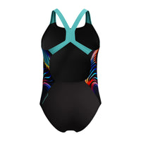 Speedo Girls Digital Placement Powerback Blue