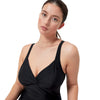 Speedo Solid Cross Knot Swimsuit Black
