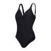 Speedo Solid Cross Knot Swimsuit Black