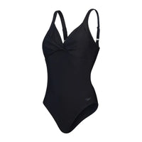 Speedo Solid Cross Knot Swimsuit Black