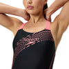 Speedo Womens Medley Logo 1 Piece Orange