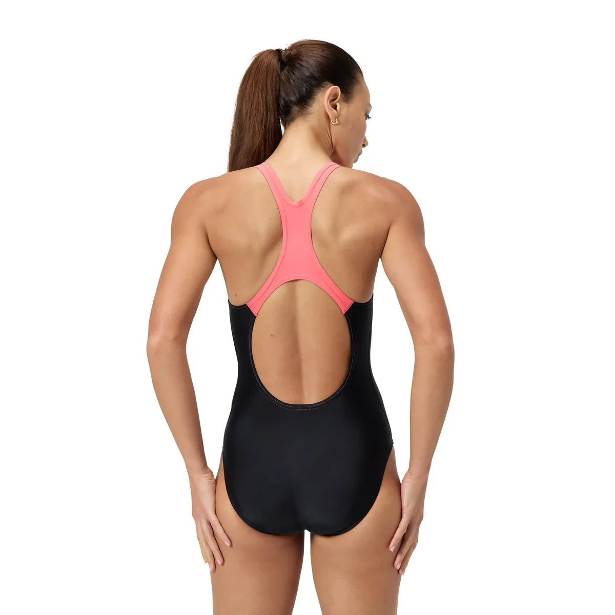 Speedo Womens Medley Logo 1 Piece Orange