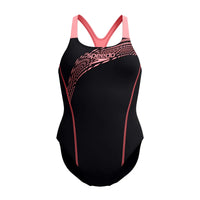 Speedo Womens Medley Logo 1 Piece Orange