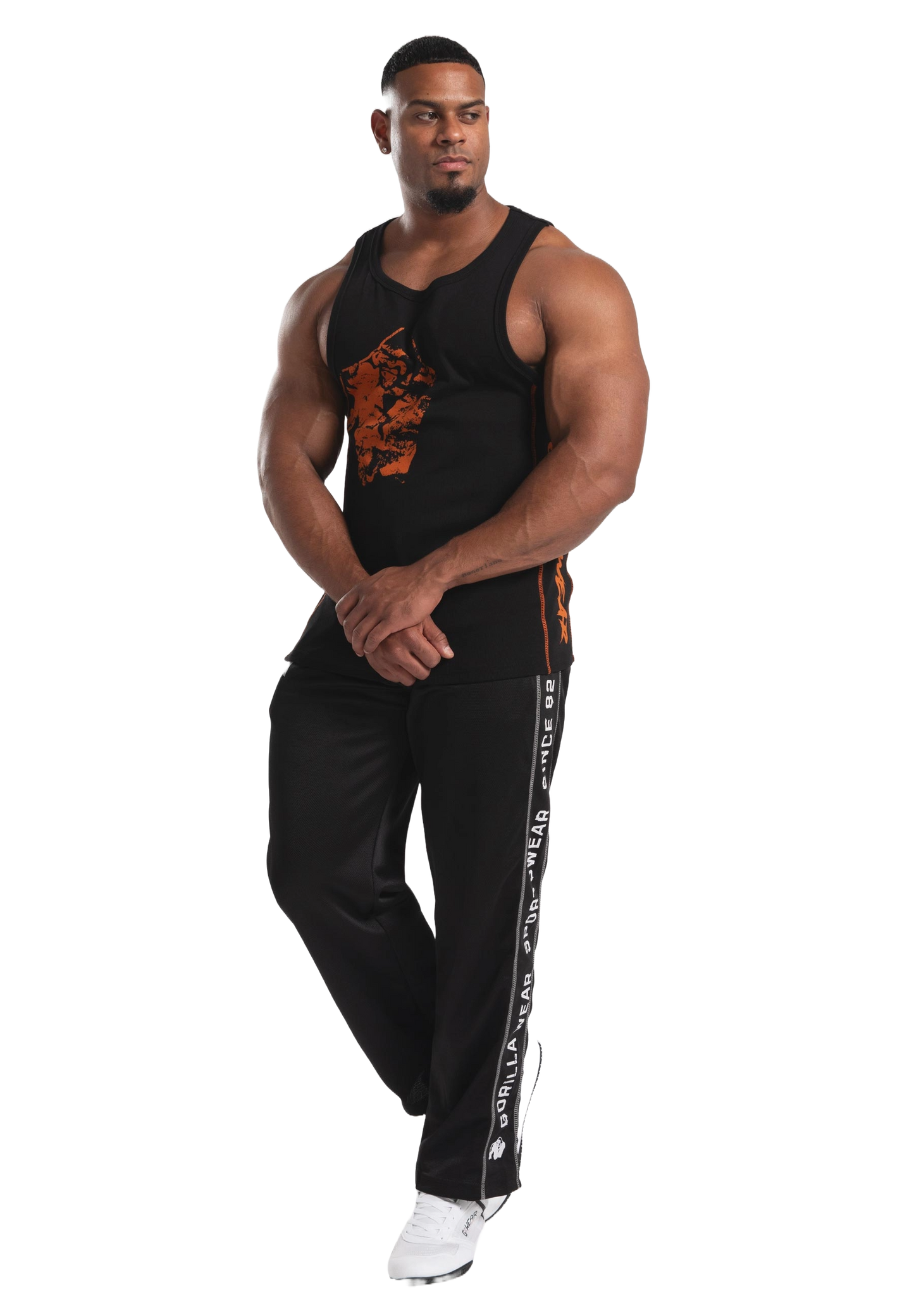 Gorilla Wear Monterey Tank Top, black/orange