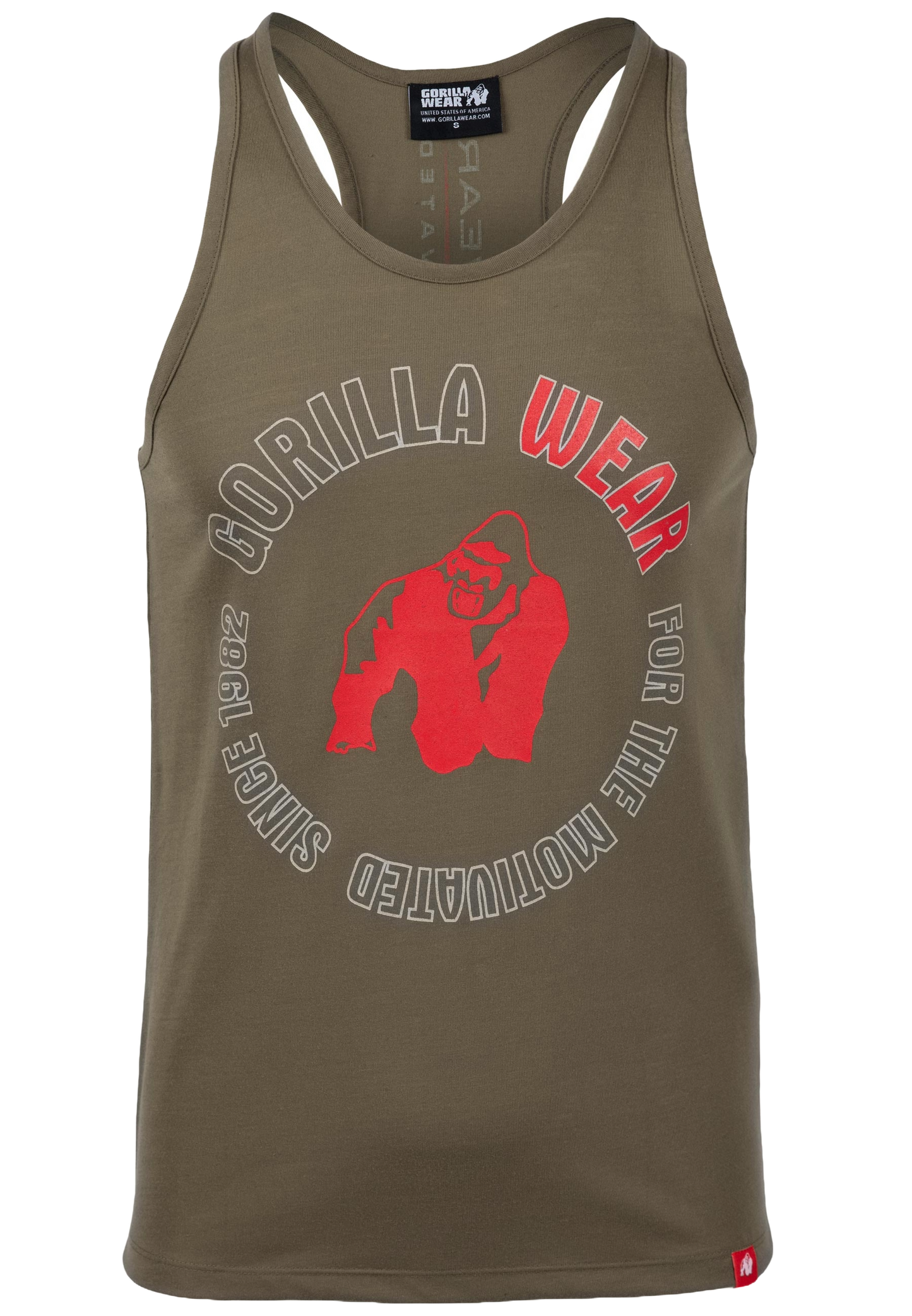 Gorilla Wear Lafayette Racerback Tank Top, army green