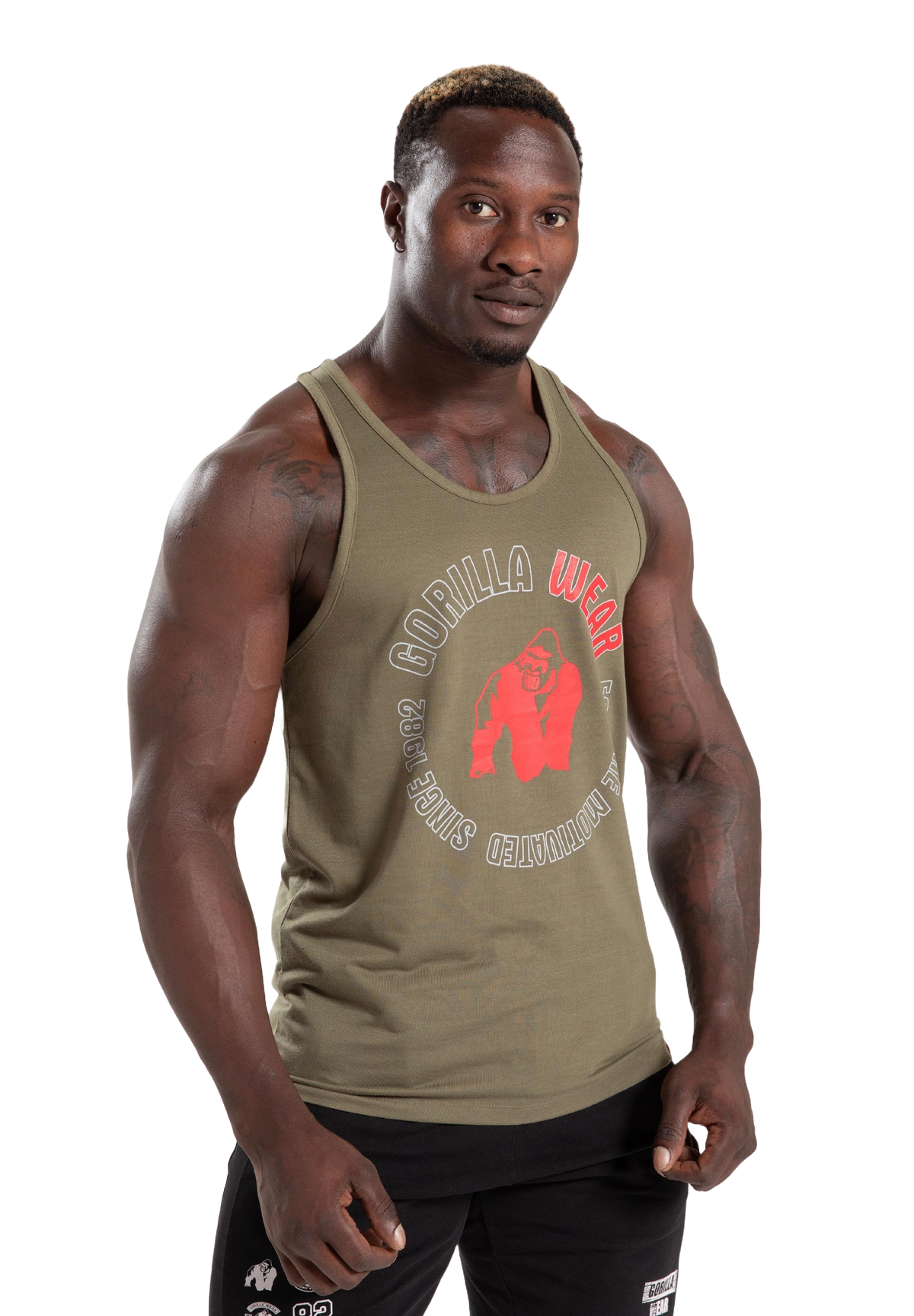 Gorilla Wear Lafayette Racerback Tank Top, army green