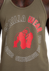 Gorilla Wear Lafayette Racerback Tank Top, army green