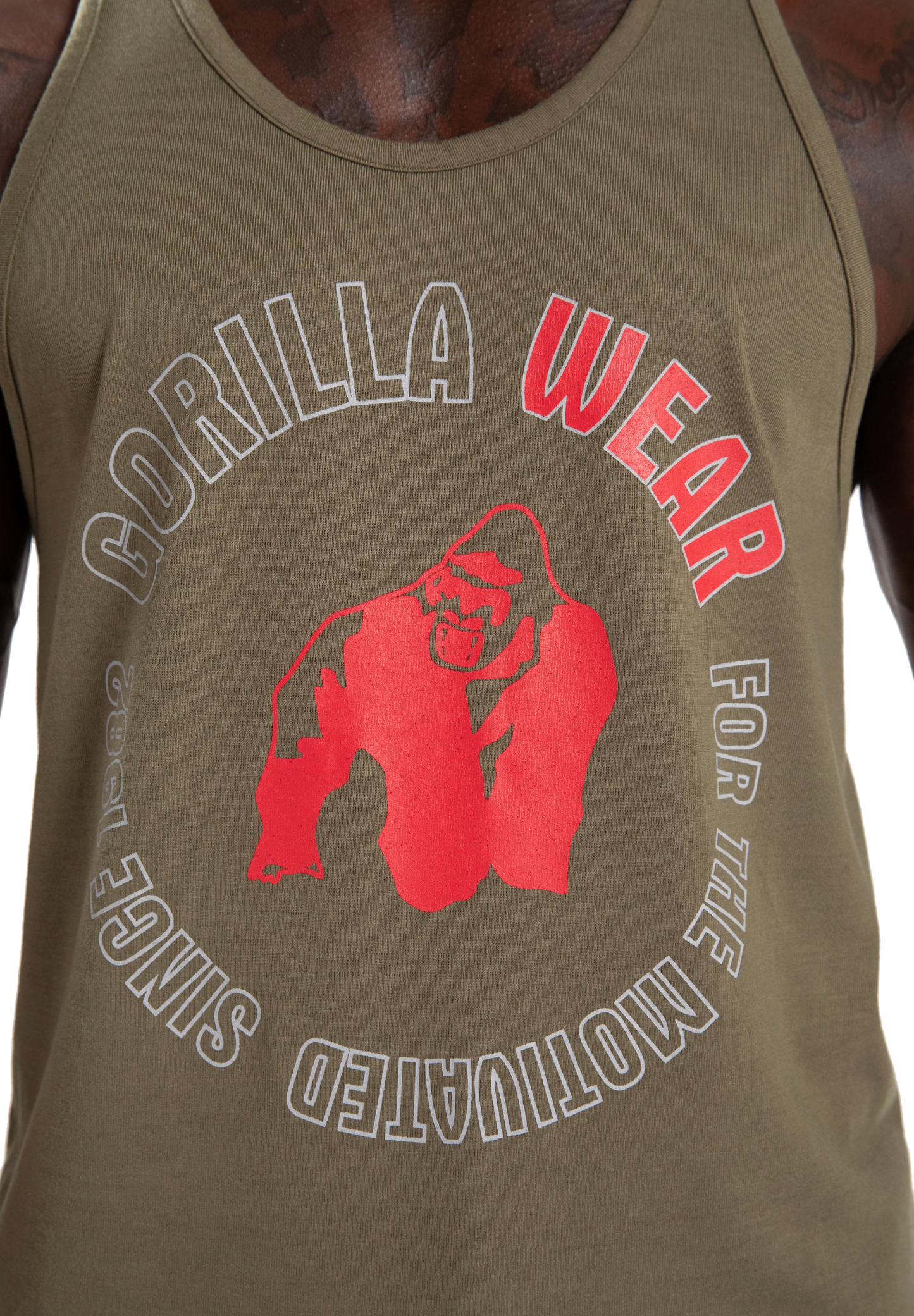 Gorilla Wear Lafayette Racerback Tank Top, army green