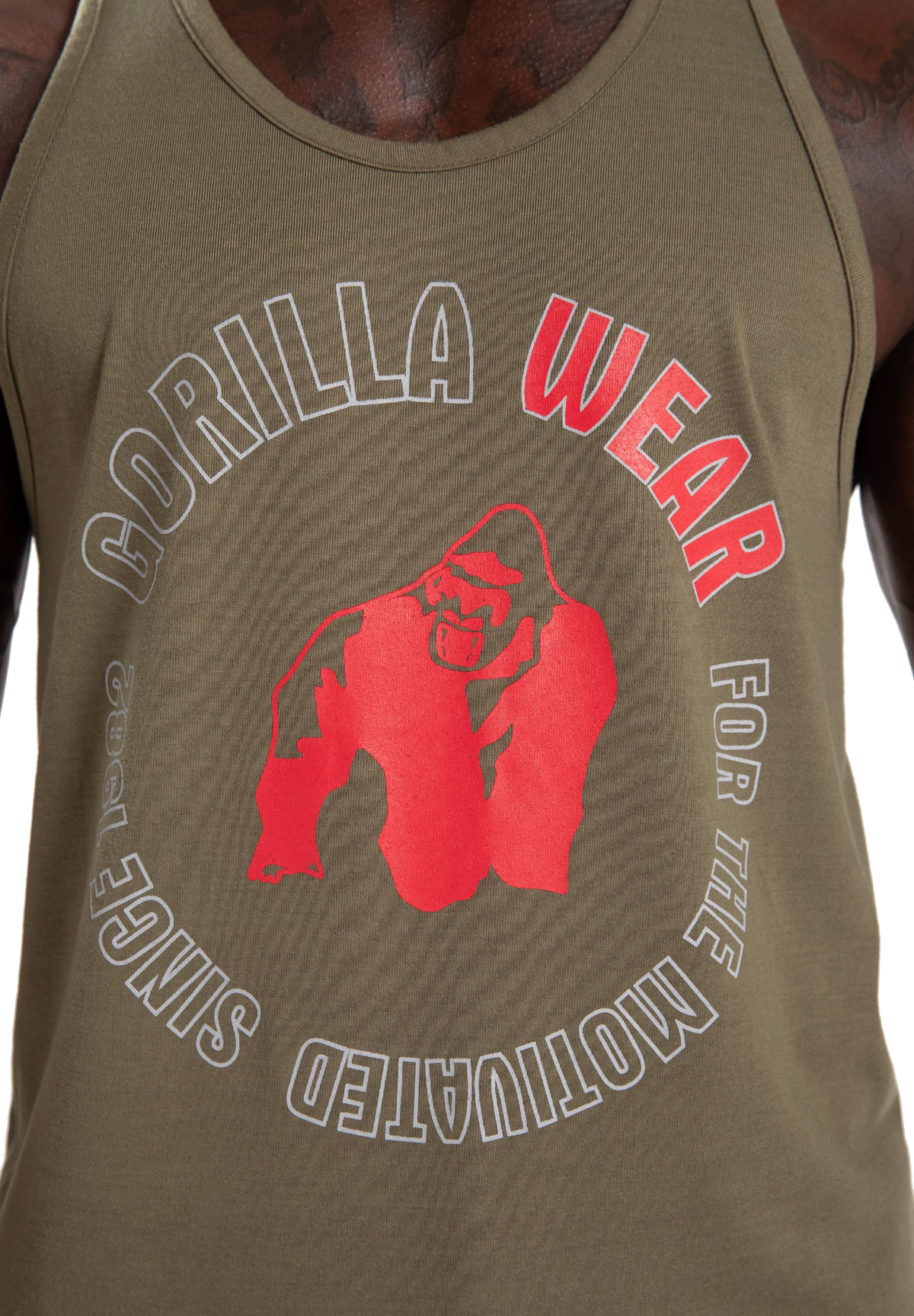 Gorilla Wear Lafayette Racerback Tank Top, army green