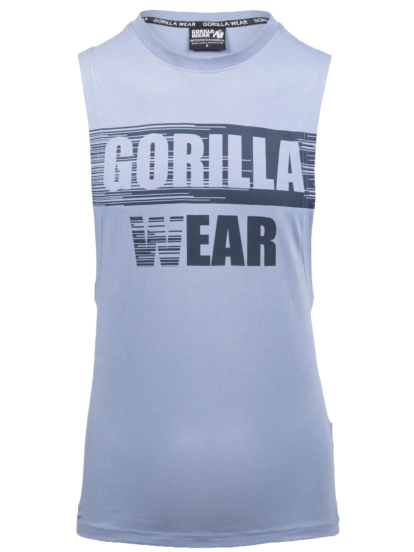 Gorilla Wear Lopez Drop Armhole Tank Top, stonewash blue