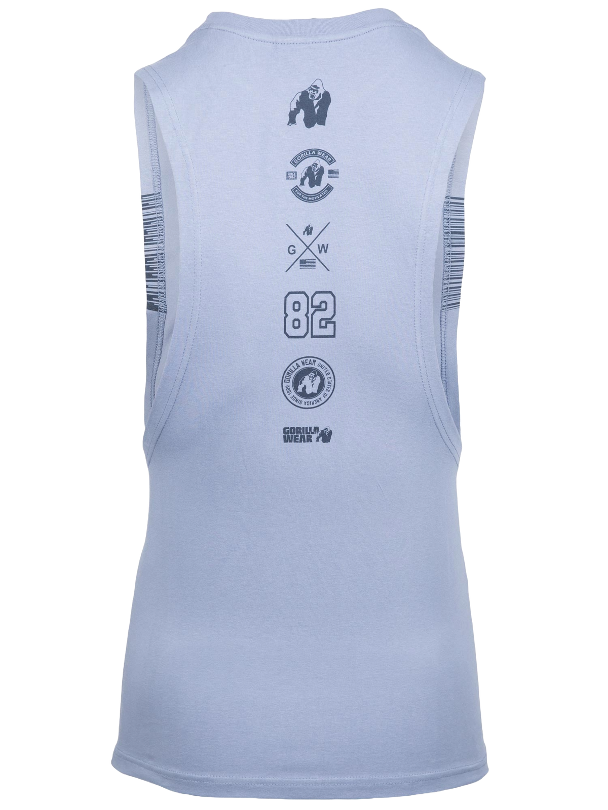 Gorilla Wear Lopez Drop Armhole Tank Top, stonewash blue