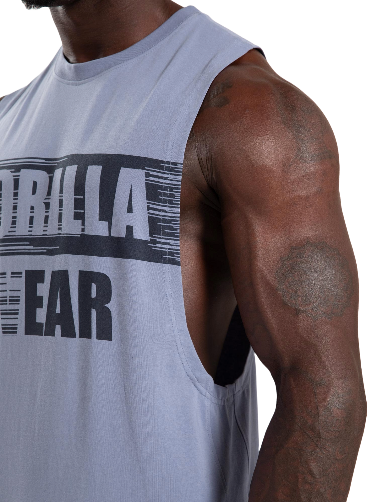 Gorilla Wear Lopez Drop Armhole Tank Top, stonewash blue