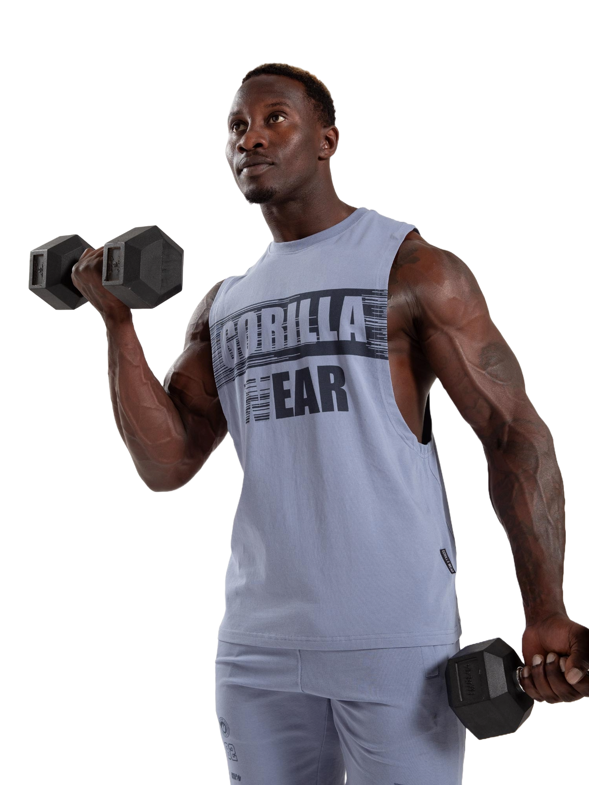 Gorilla Wear Lopez Drop Armhole Tank Top, stonewash blue