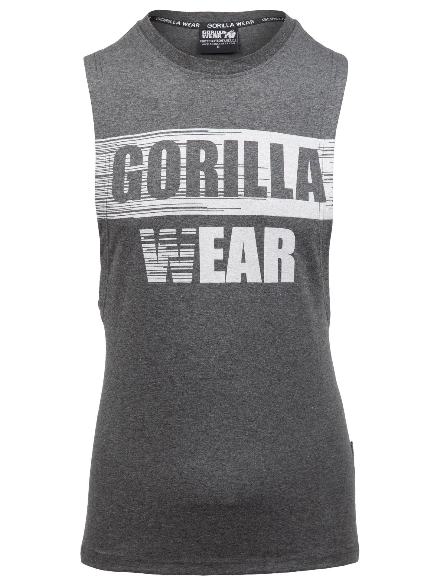 Gorilla Wear Lopez Drop Armhole Tank Top, dark grey melange