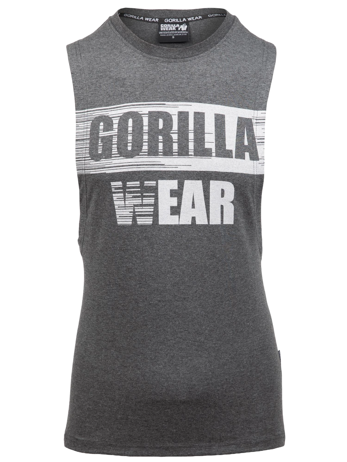 Gorilla Wear Lopez Drop Armhole Tank Top, dark grey melange