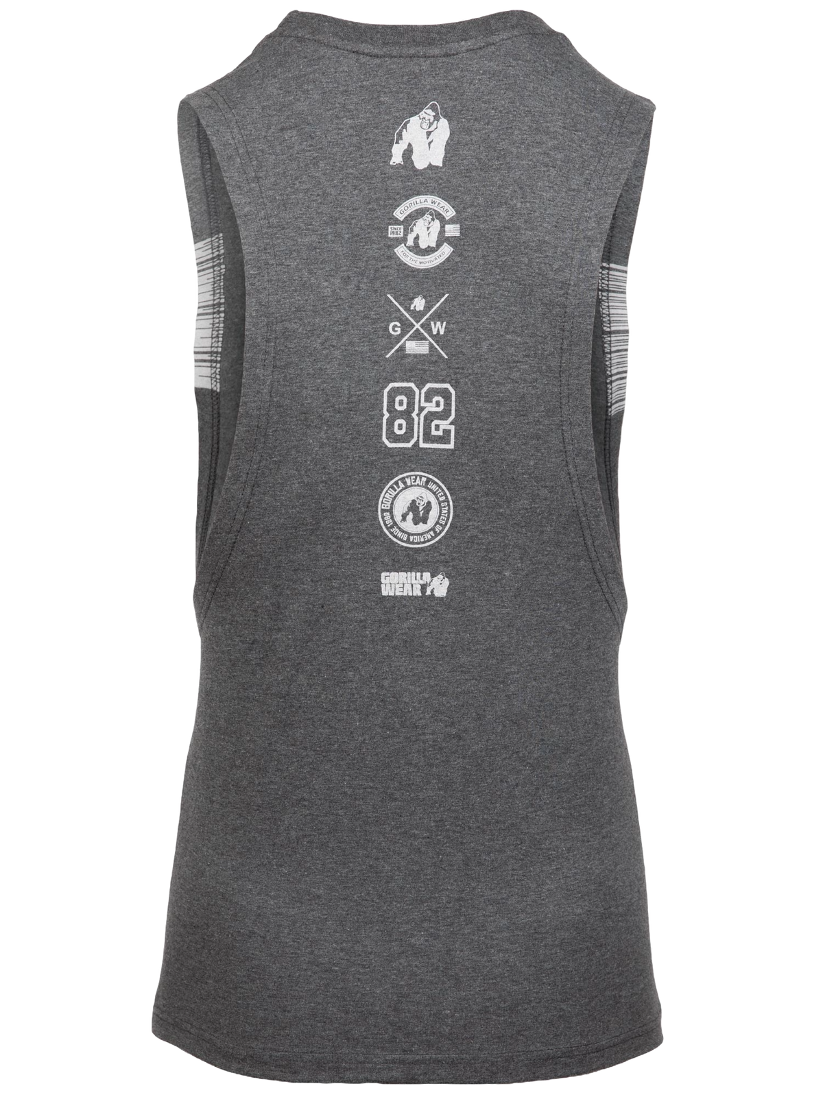 Gorilla Wear Lopez Drop Armhole Tank Top, dark grey melange