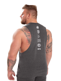 Gorilla Wear Lopez Drop Armhole Tank Top, dark grey melange