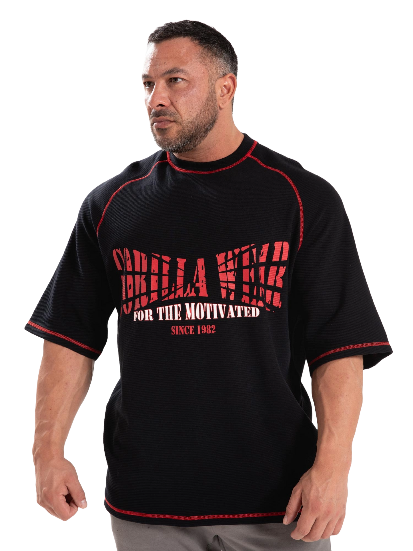 Gorilla Wear Finley Oversized T-Shirt, black/red