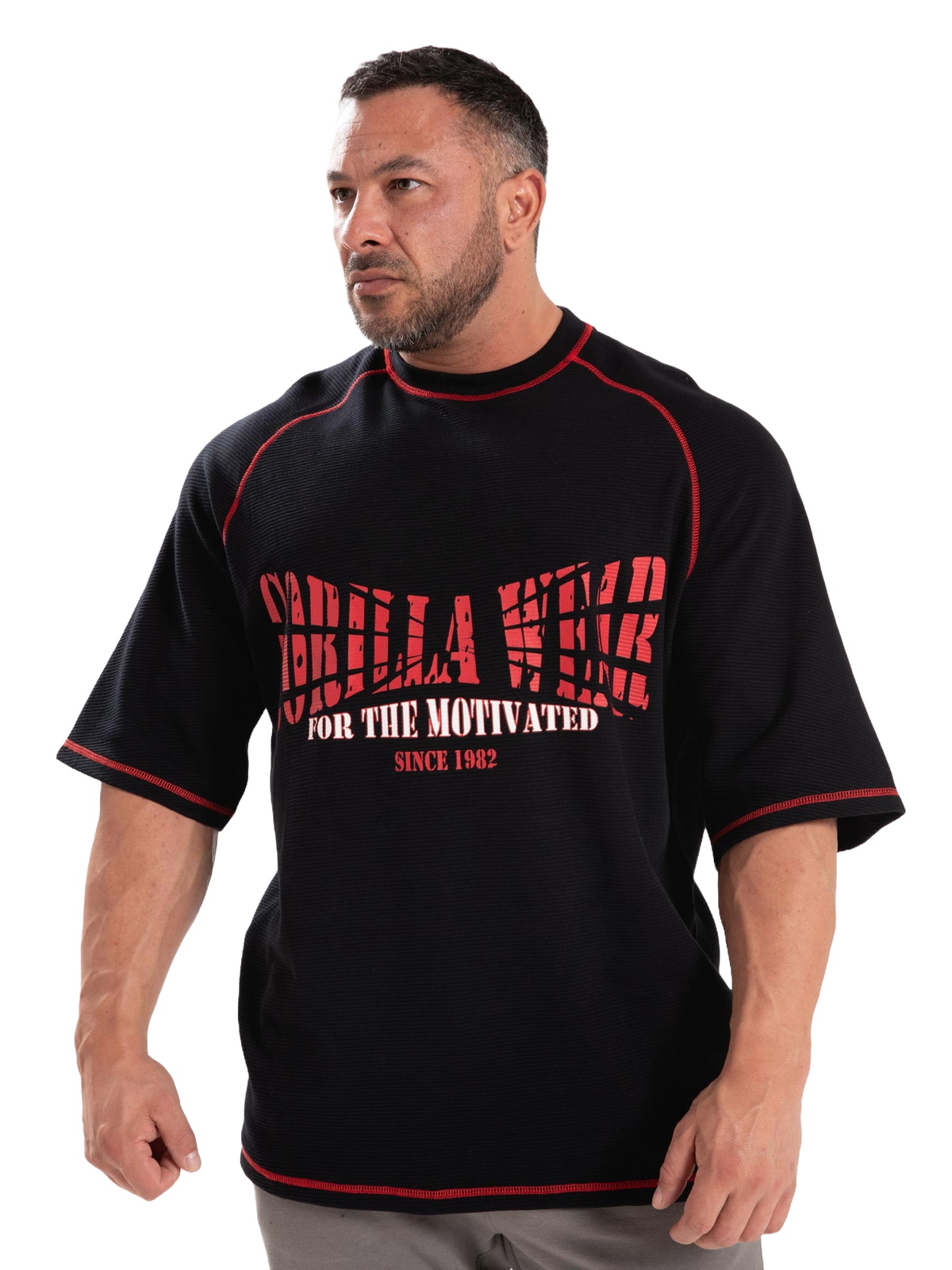 Gorilla Wear Finley Oversized T-Shirt, black/red