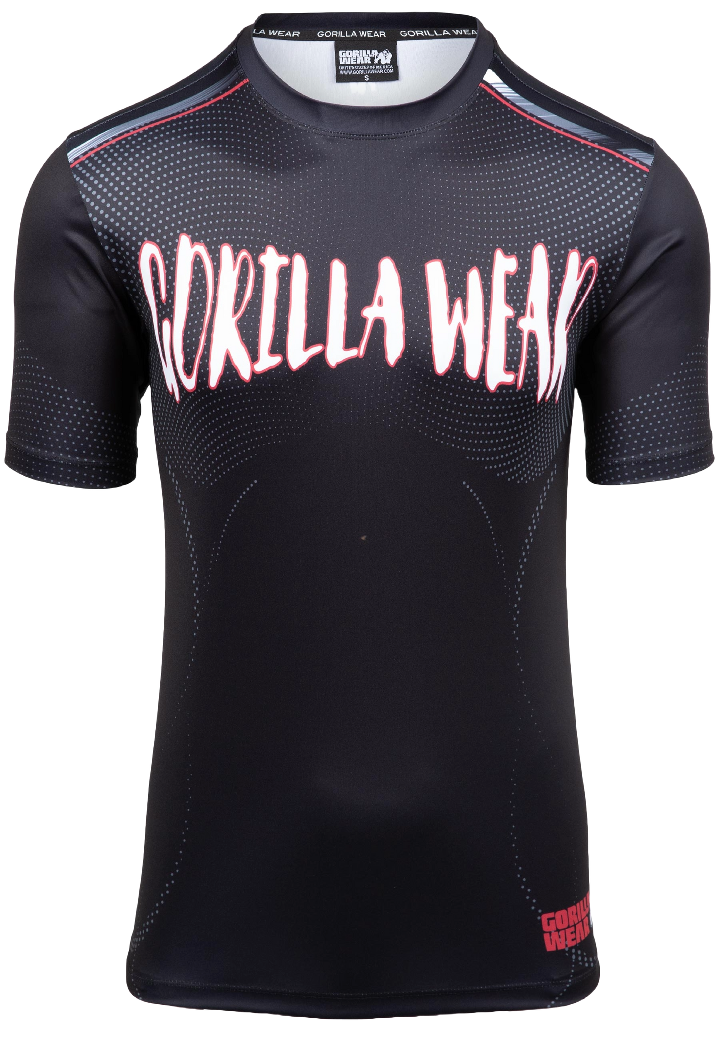 Gorilla Wear Clayton T-Shirt, black/red