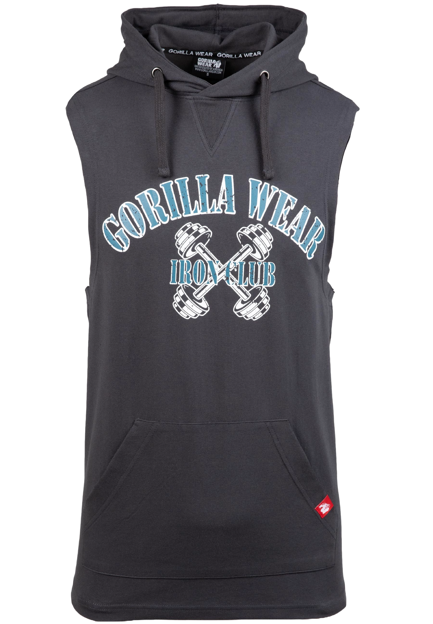 Gorilla Wear Chico S/L Hooded T-Shirt, dark grey