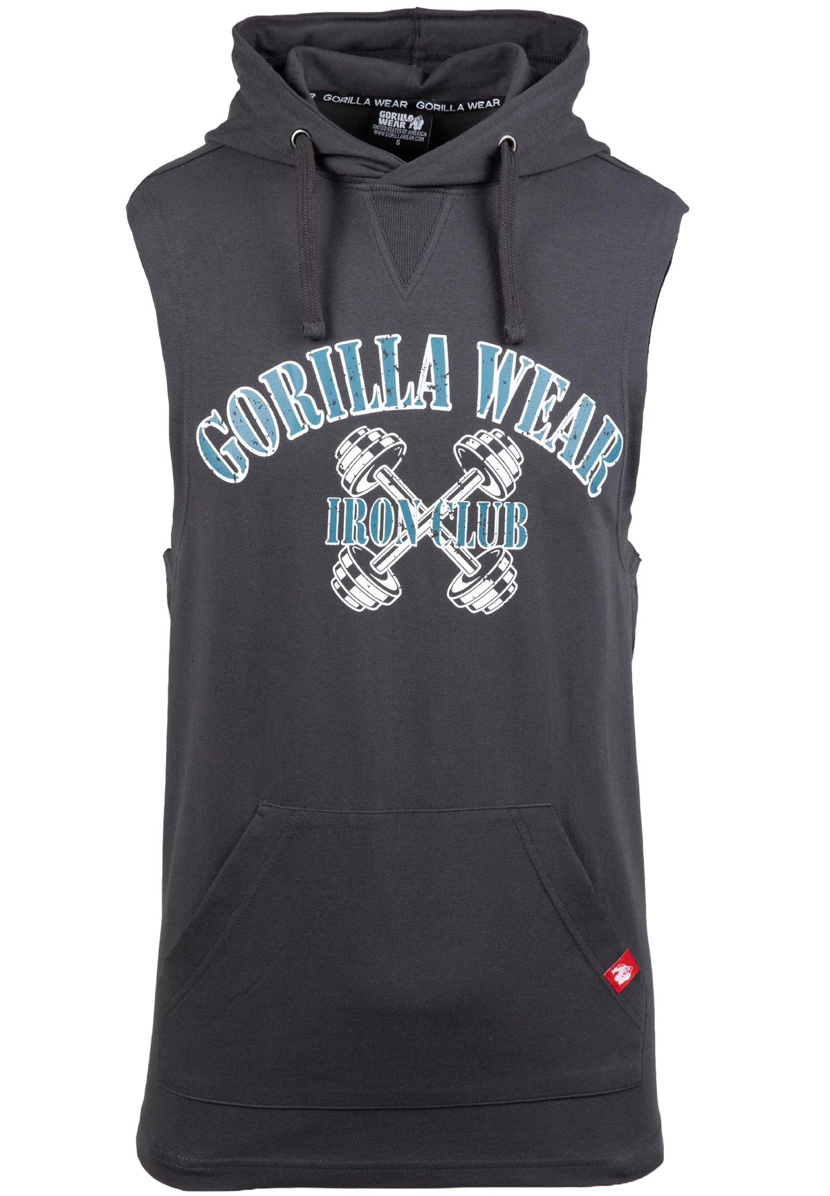 Gorilla Wear Chico S/L Hooded T-Shirt, dark grey