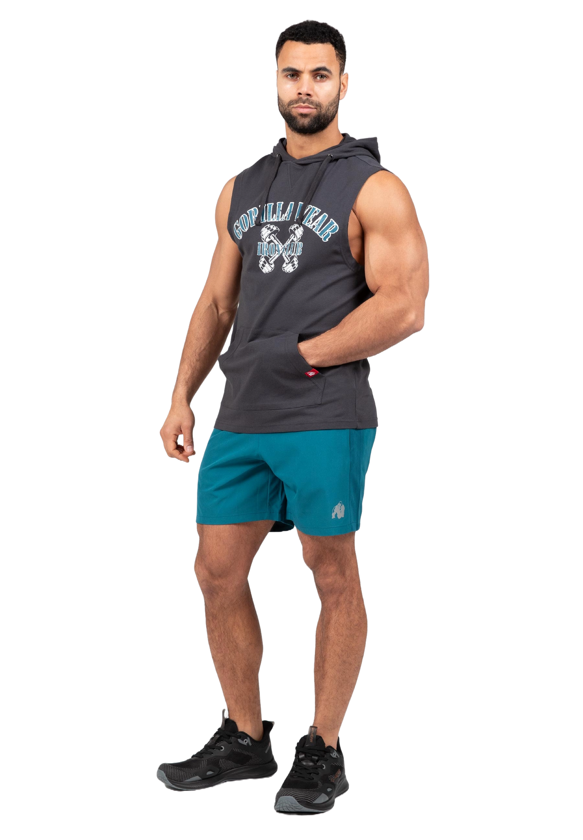 Gorilla Wear Chico S/L Hooded T-Shirt, dark grey