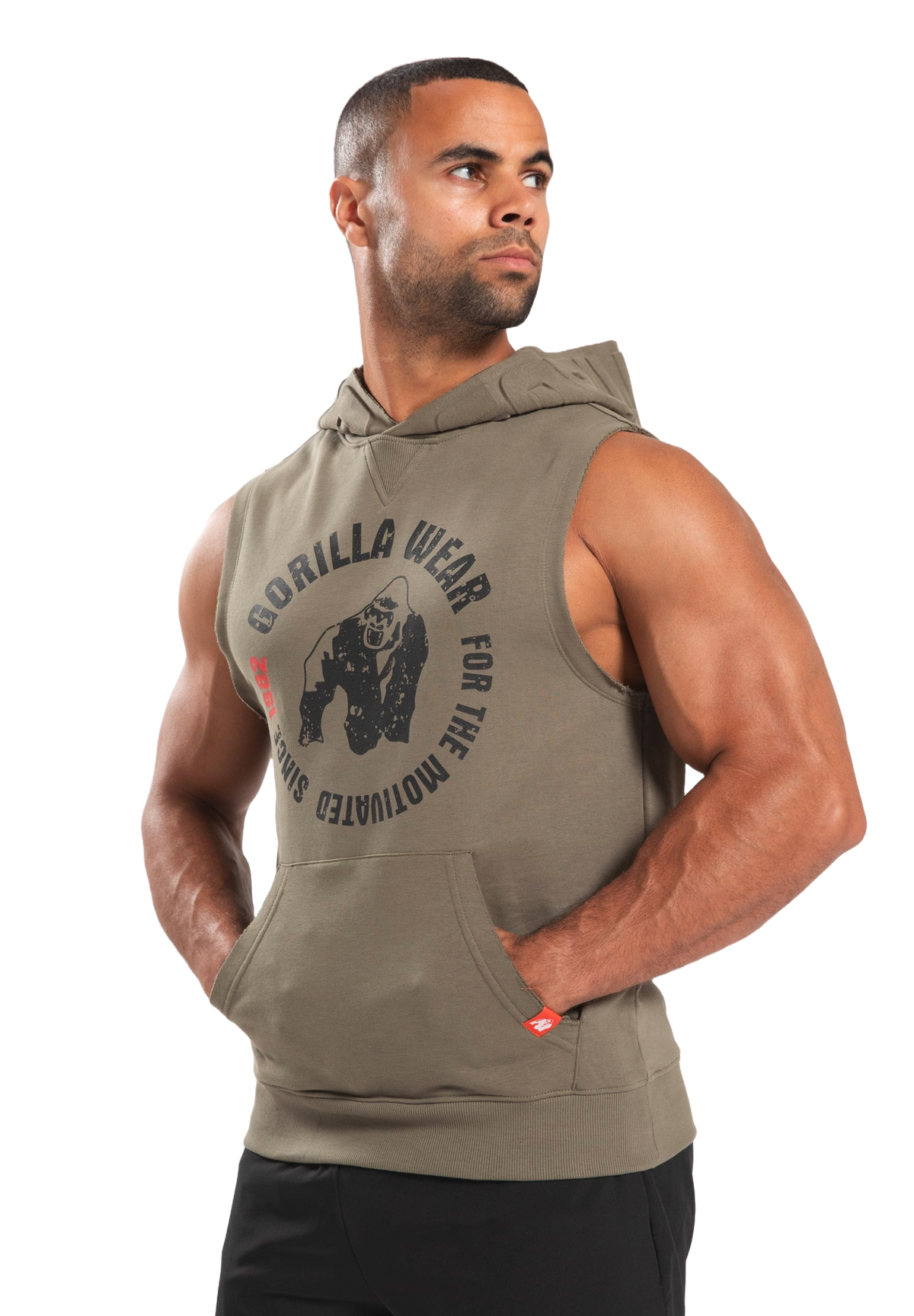 Gorilla Wear Marshall Sleeveless Hoodie, army green