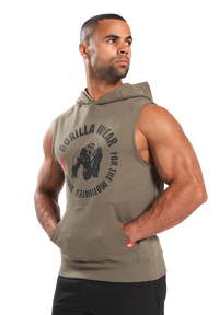 Gorilla Wear Marshall Sleeveless Hoodie, army green