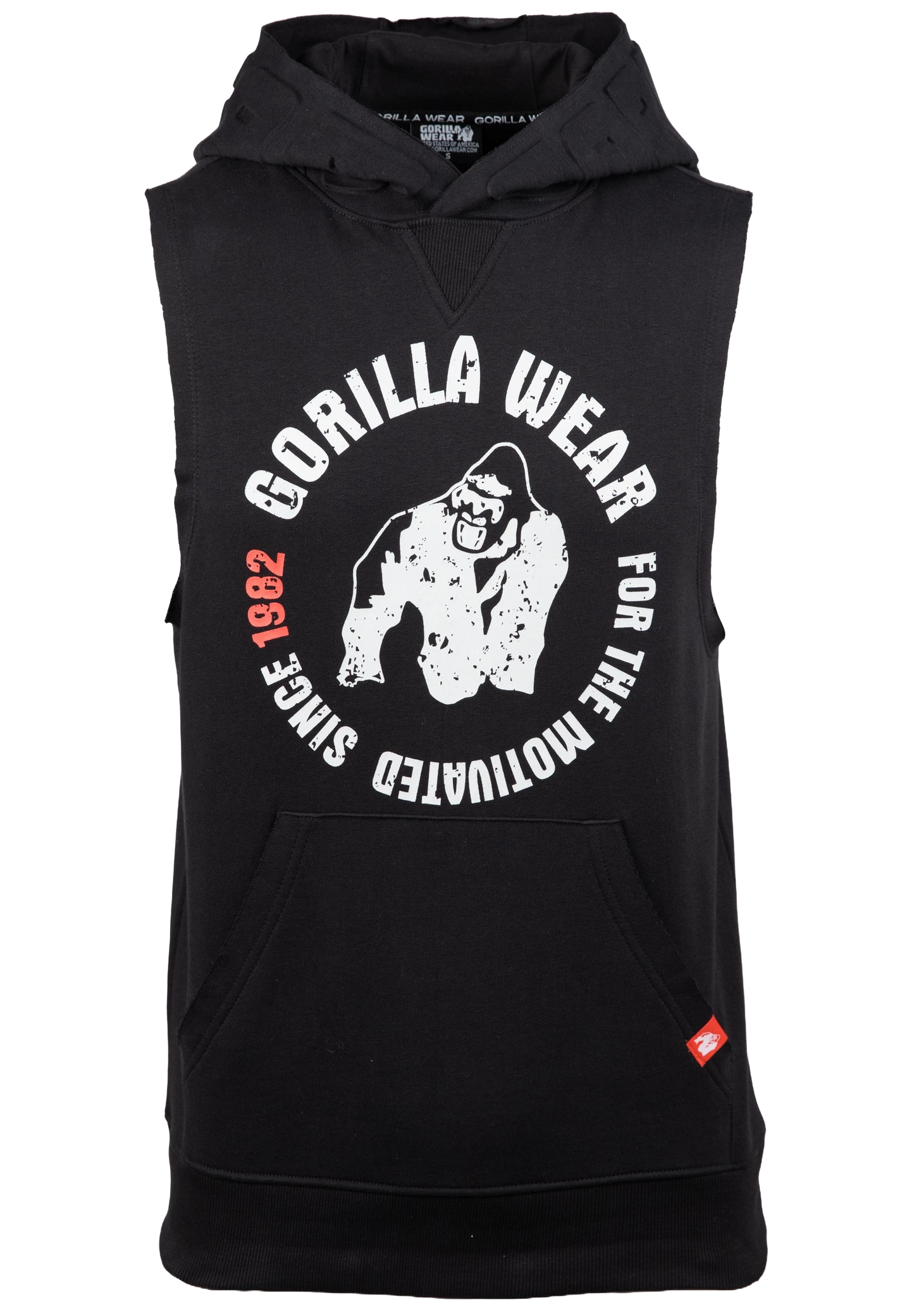 Gorilla Wear Marshall Sleeveless Hoodie, black
