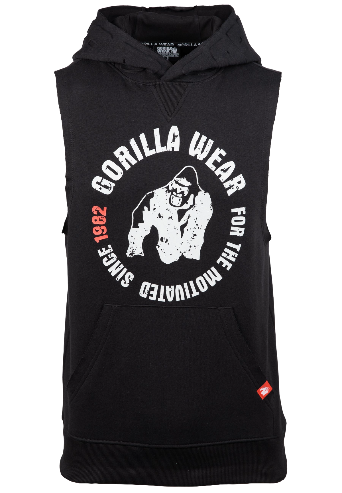 Gorilla Wear Marshall Sleeveless Hoodie, black