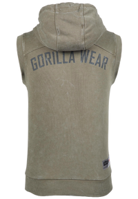 Gorilla Wear Silverdale Sleeveless Hoodie, army green