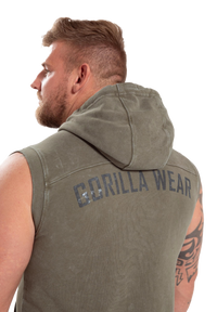 Gorilla Wear Silverdale Sleeveless Hoodie, army green