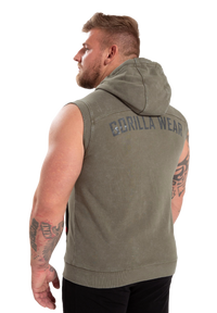 Gorilla Wear Silverdale Sleeveless Hoodie, army green